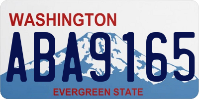 WA license plate ABA9165