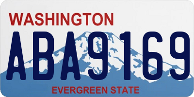 WA license plate ABA9169