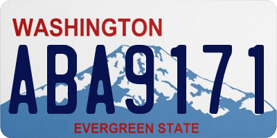 WA license plate ABA9171