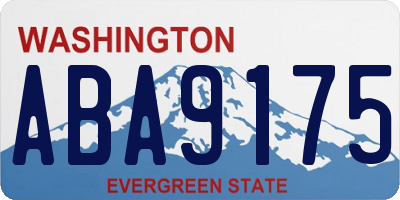 WA license plate ABA9175