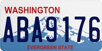 WA license plate ABA9176