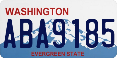 WA license plate ABA9185