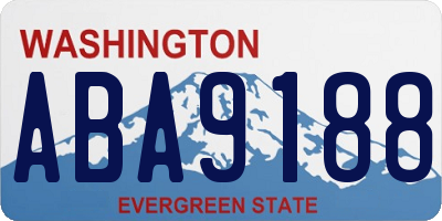 WA license plate ABA9188