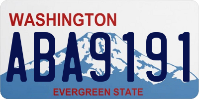 WA license plate ABA9191