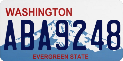 WA license plate ABA9248