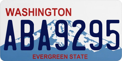 WA license plate ABA9295