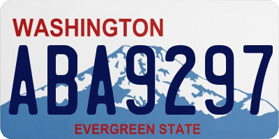WA license plate ABA9297