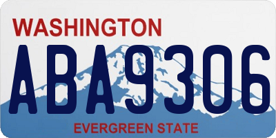 WA license plate ABA9306
