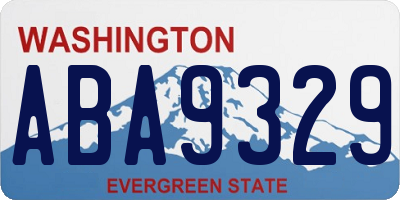 WA license plate ABA9329