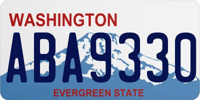 WA license plate ABA9330