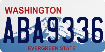 WA license plate ABA9336