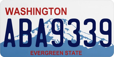 WA license plate ABA9339