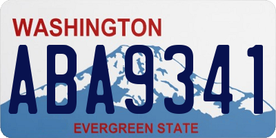 WA license plate ABA9341