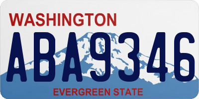 WA license plate ABA9346