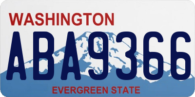 WA license plate ABA9366
