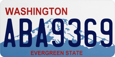 WA license plate ABA9369