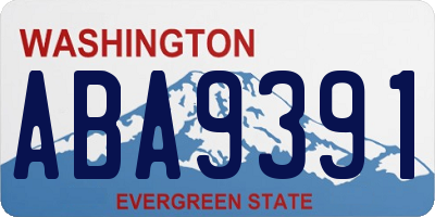 WA license plate ABA9391