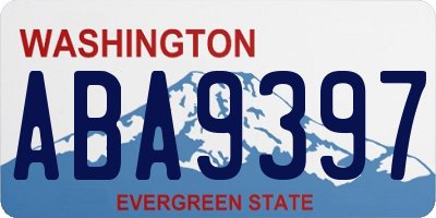 WA license plate ABA9397