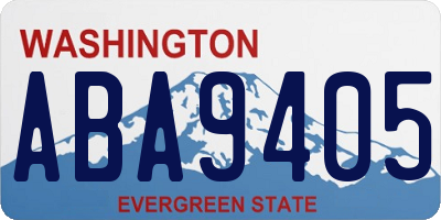 WA license plate ABA9405