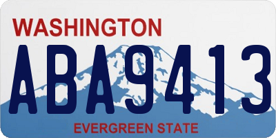 WA license plate ABA9413