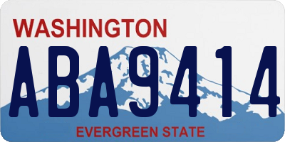WA license plate ABA9414
