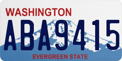 WA license plate ABA9415