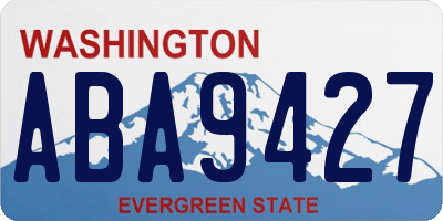 WA license plate ABA9427