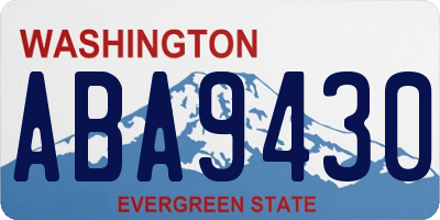 WA license plate ABA9430