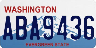 WA license plate ABA9436