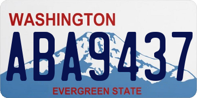 WA license plate ABA9437