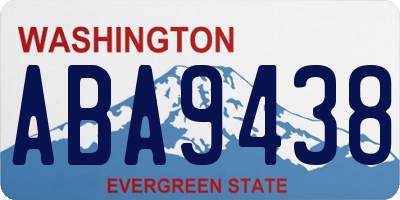 WA license plate ABA9438