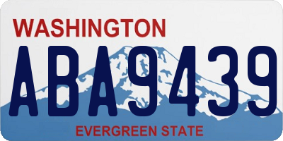 WA license plate ABA9439