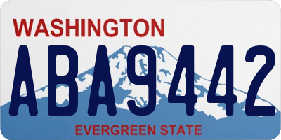 WA license plate ABA9442