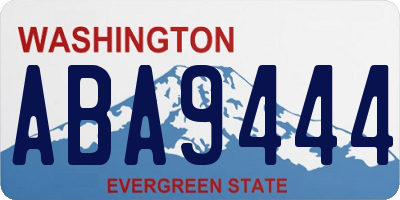 WA license plate ABA9444