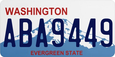 WA license plate ABA9449