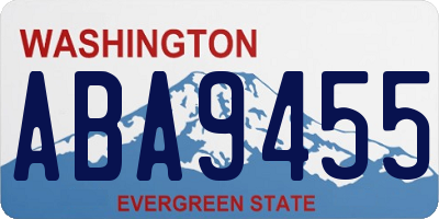 WA license plate ABA9455