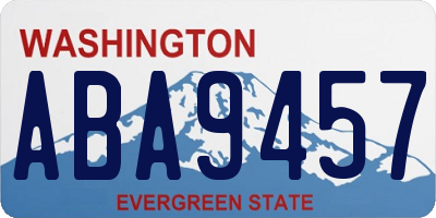 WA license plate ABA9457