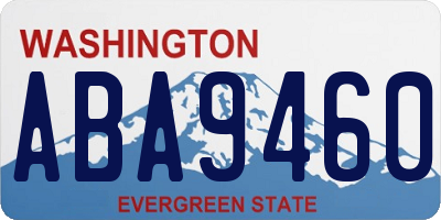 WA license plate ABA9460