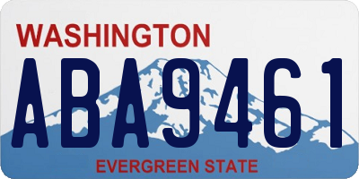 WA license plate ABA9461