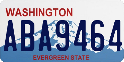 WA license plate ABA9464