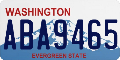 WA license plate ABA9465