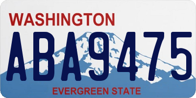 WA license plate ABA9475