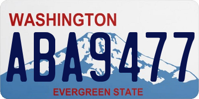 WA license plate ABA9477
