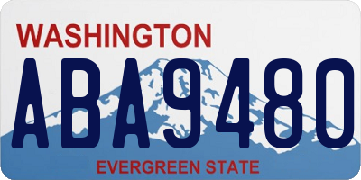 WA license plate ABA9480