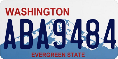 WA license plate ABA9484