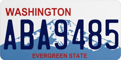 WA license plate ABA9485
