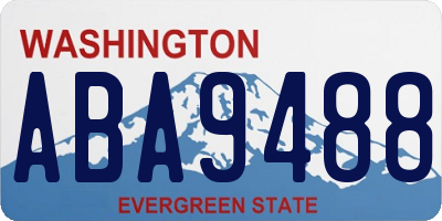 WA license plate ABA9488