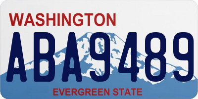 WA license plate ABA9489