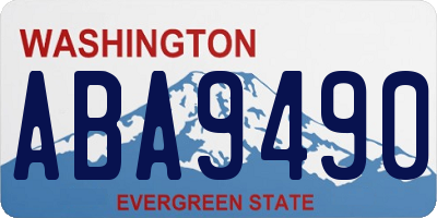 WA license plate ABA9490