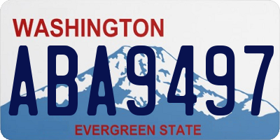 WA license plate ABA9497